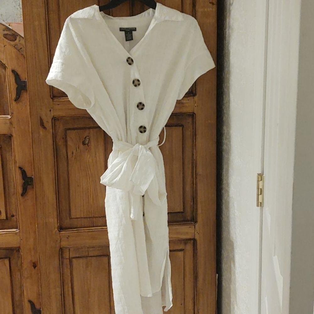 White Button Down dress